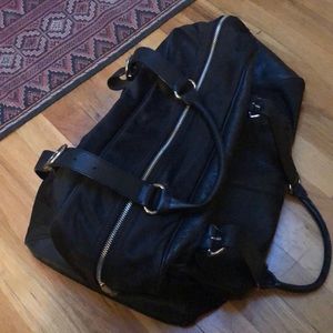 High quality leather and nylon FURLA weekender